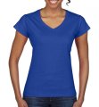 Goedkope Dames T-shirt V hals Gildan Softstyle 64V00L royal